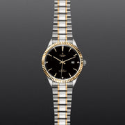  Shop Authentic Tudor Style Automatic Diamonds Black Dial Two Tone Steel Strap Watch for Men - M12713-00011 - Luxxuri