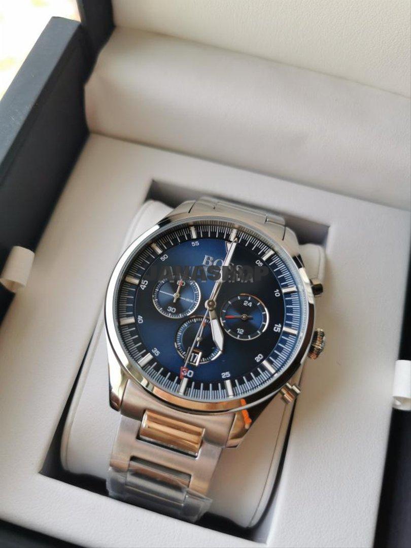  Shop Authentic Hugo Boss Pioneer Blue Dial Silver Steel Strap Watch for Men - 1513867 - Luxxuri