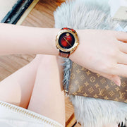  Shop Authentic Versace Shadov Quartz Red Dial Red Leather Strap Watch for Women - VEBM00918 - Luxxuri