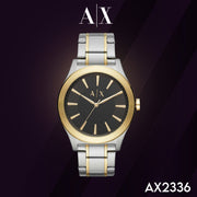  Shop Authentic Armani Exchange Nico Analog Black Dial Two Tone Steel Strap Watch For Men - AX2336 - Luxxuri