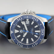  Shop Authentic Tag Heuer Aquaracer Calibre 5 Automatic Black Dial Black Nylon Strap Watch for Men - WAY211B.FC6363 - Luxxuri
