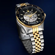  Shop Authentic Maserati SFIDA Automatic Skeleton Black Dial Two Tone Steel Strap Watch For Men - R8823140010 - Luxxuri