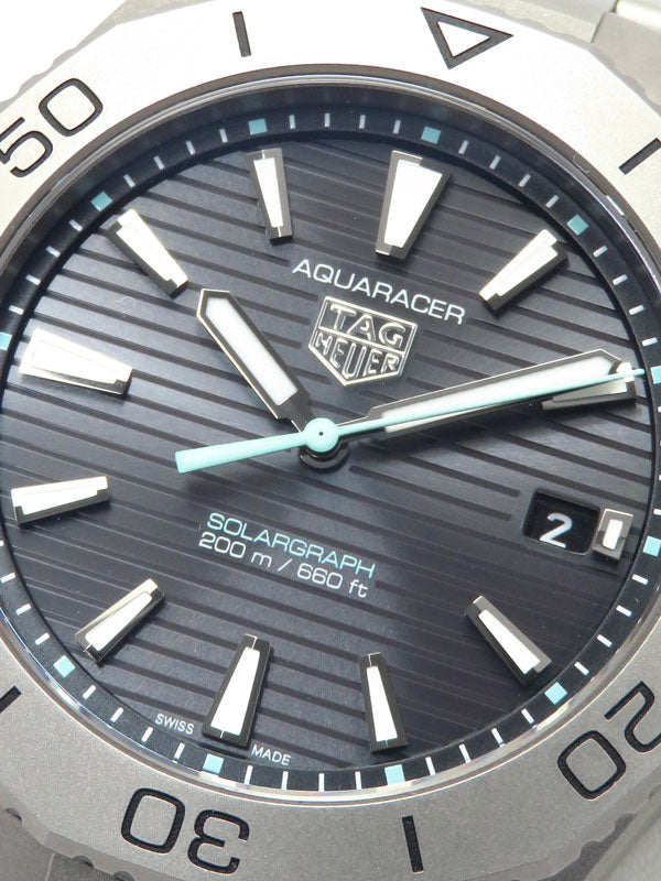  Shop Authentic Tag Heuer Aquaracer Professional 200 Solargraph Quartz Black Dial Silver Steel Strap Watch for Men - WBP1180.BF0000 - Luxxuri