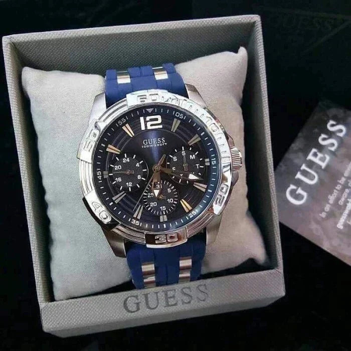  Shop Authentic Guess Oasis Multifunction Blue Dial Two Tone Steel Strap Watch for Men- W0366G2 - Luxxuri