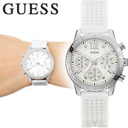  Shop Authentic Guess Marina Quartz White Dial White Rubber Strap Watch For Women - W1025L1 - Luxxuri