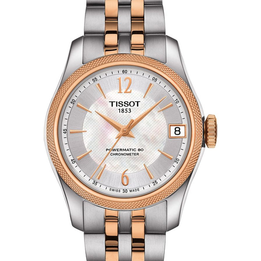  Shop Authentic Tissot Ballade Powermatic 80 Cosc Mother of Pearl Dial Two Tone Steel Strap Watch For Women - T108.208.22.117.01 - Luxxuri