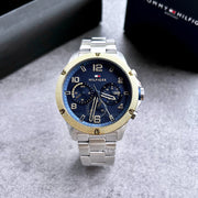  Shop Authentic Tommy Hilfiger Blaze Chronograph Blue Dial Silver Steel Strap Watch for Men - 1792031 - Luxxuri