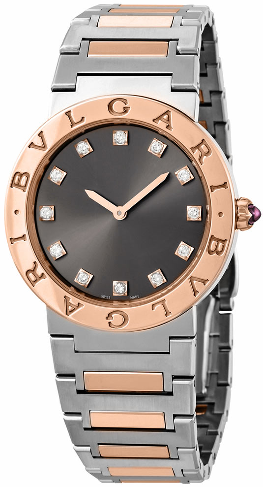  Shop Authentic Bvlgari Lady Quartz Diamonds Grey Dial Two Tone Steel Strap Watch for Women - BVLGARI103067 - Luxxuri
