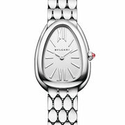  Shop Authentic Bvlgari Serpenti Seduttori Quartz White Dial Silver Steel Strap Watch for Women - SERPENTI103141 - Luxxuri