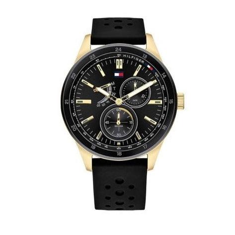  Shop Authentic Tommy Hilfiger Austin Black Dial Black Rubber Strap Watch for Men - 1791636 - Luxxuri