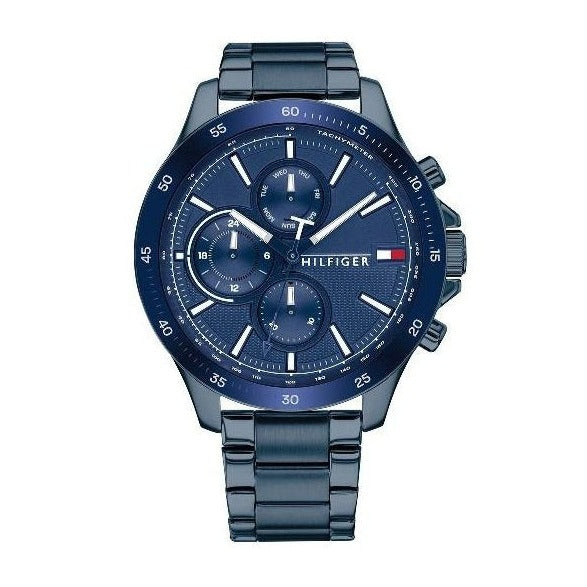  Shop Authentic Tommy Hilfiger Bank Quartz Blue Dial Blue Steel Strap Watch for Men - 1791720 - Luxxuri