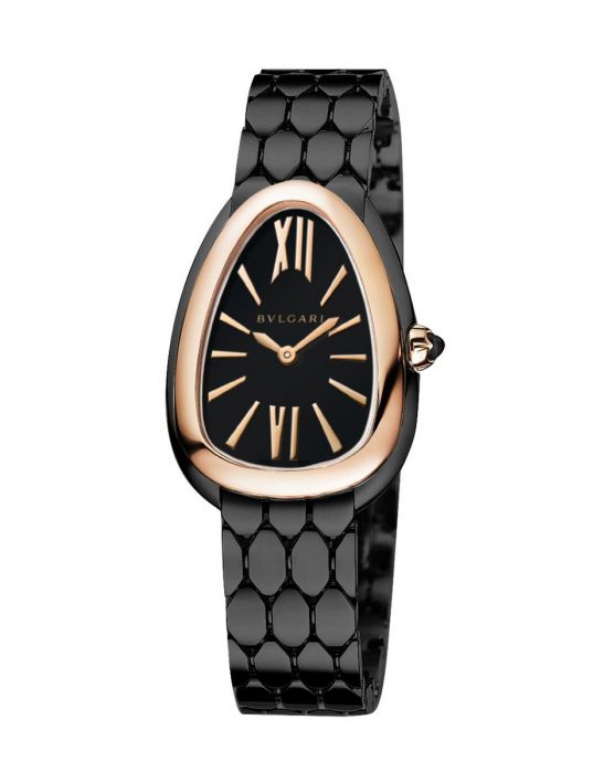  Shop Authentic Bvlgari Serpenti Seduttori Black Dial Black Steel Strap Watch for Women - SERPENTI103704 - Luxxuri