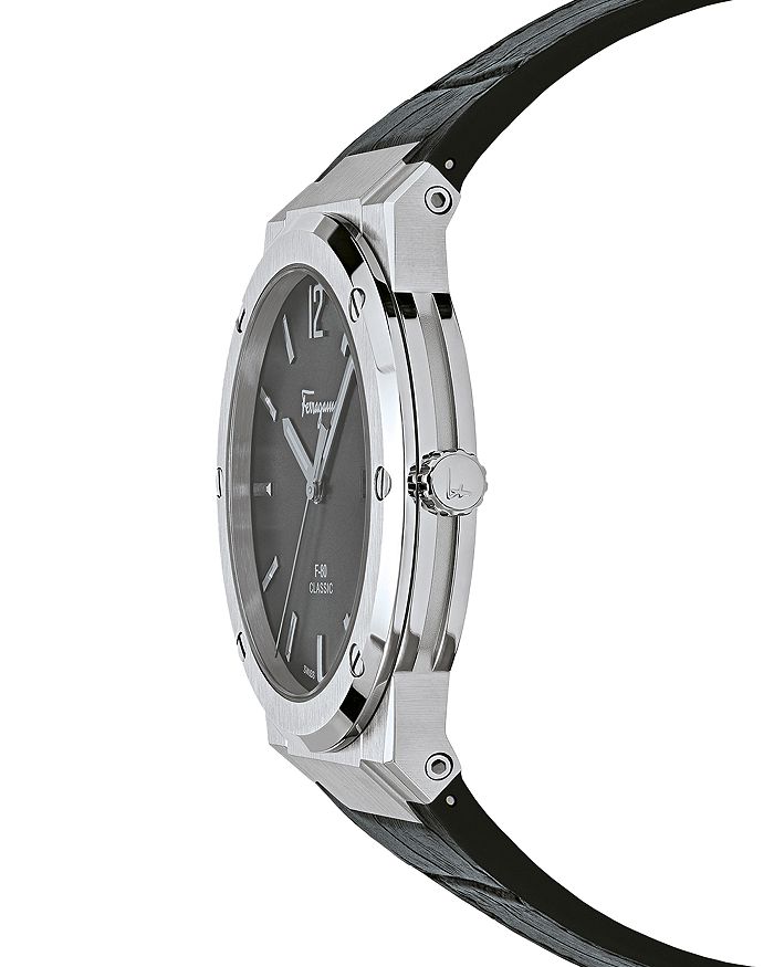  Shop Authentic Salvatore Ferragamo F-80 Classic Black Dial Black Leather Strap  Watch for Men - SFDT00219 - Luxxuri