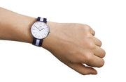  Shop Authentic Daniel Wellington Classic Glasgow White Dial Two Tone NATO Strap Watch For Men - DW00100018 - Luxxuri