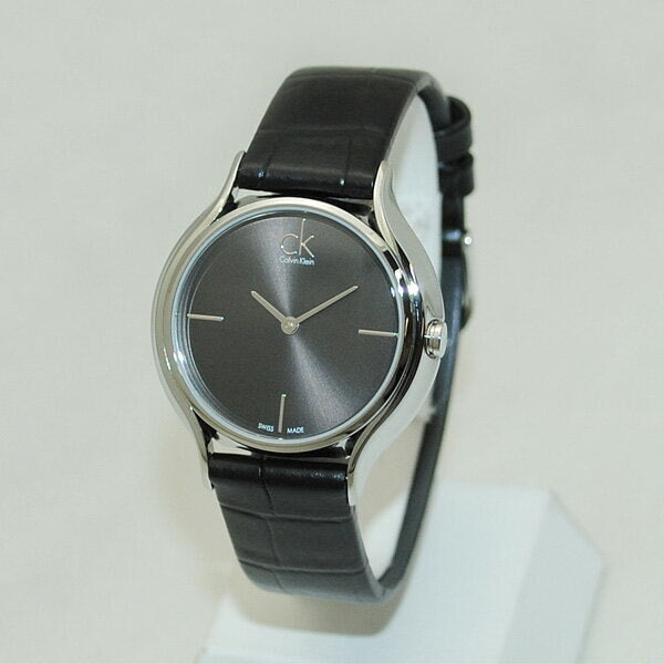  Shop Authentic Calvin Klein Skirt Black Dial Black Leather Strap Watch for Women  - K2U231C1 - Luxxuri