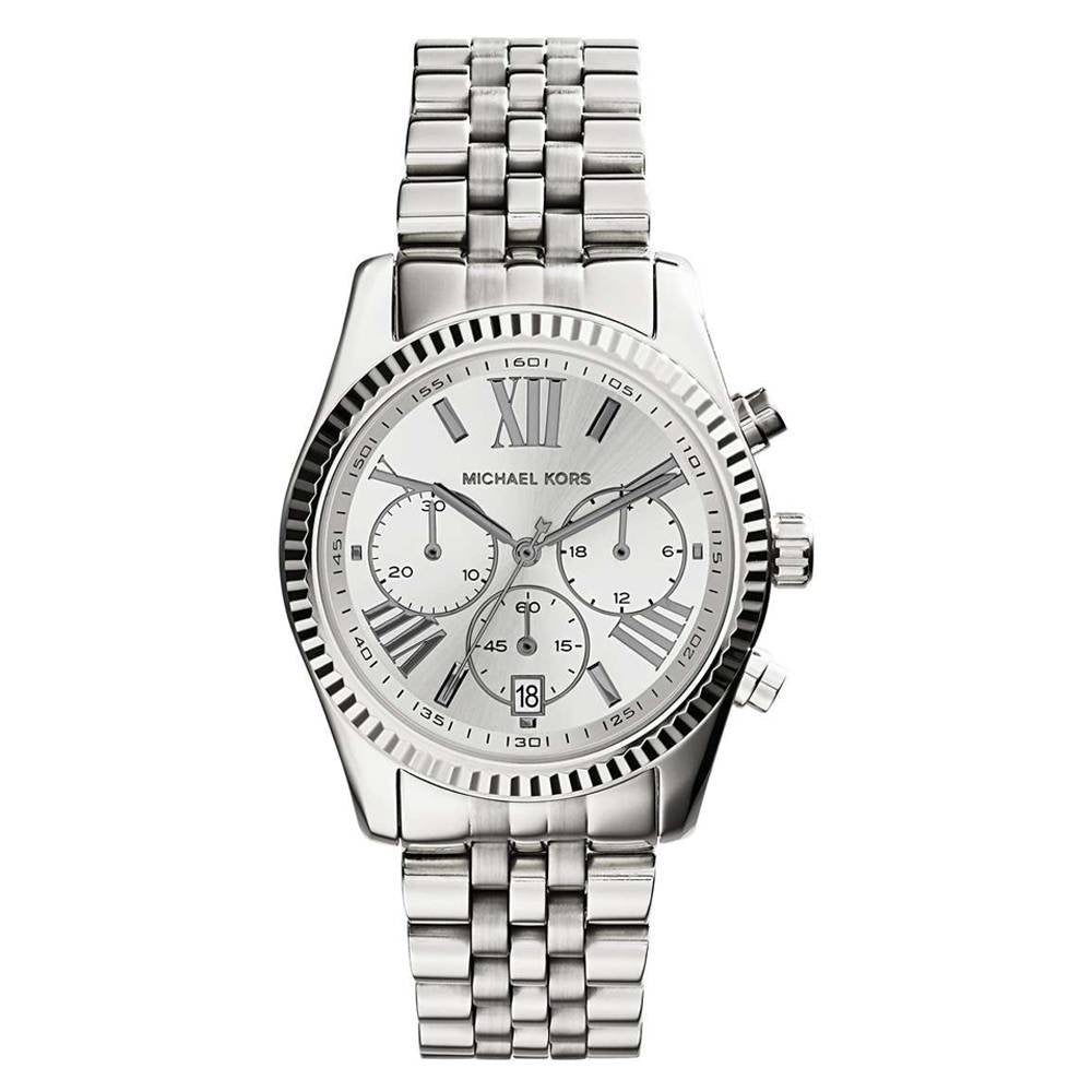  Shop Authentic Michael Kors Lexington Silver Dial Silver Steel Strap Watch for Women - MK5555 - Luxxuri