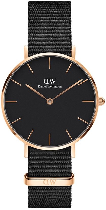  Shop Authentic Daniel Wellington Classic Petite Cornwall Black Dial Black NATO Strap Watch For Women - DW00100215 - Luxxuri