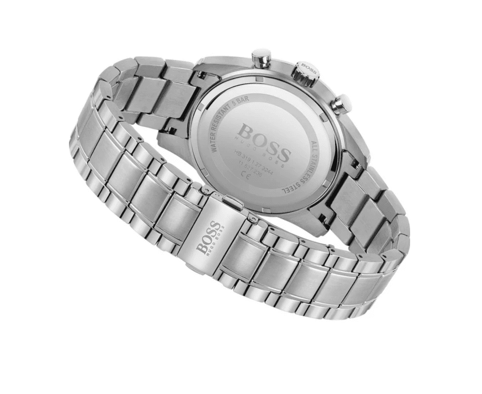  Shop Authentic Hugo Boss Skymaster Blue Dial Silver Steel Strap Watch for Men - 1513784 - Luxxuri