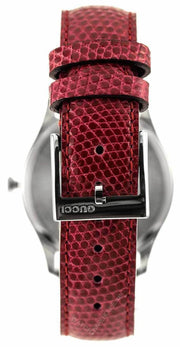  Shop Authentic Gucci G-Timeless Mother of Pearl Red Dial Red Leather Strap Watch For Women - YA1264041 - Luxxuri