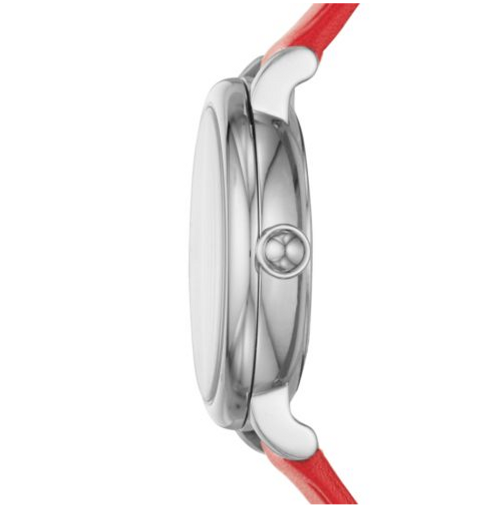  Shop Authentic Marc Jacobs Roxy Silver Dial Red Leather Strap Watch for Women - MJ1632 - Luxxuri
