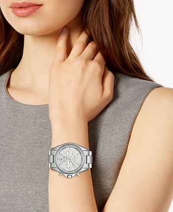  Shop Authentic Michael Kors Bradshaw Silver Dial Silver Steel Strap Watch for Men - MK5535 - Luxxuri
