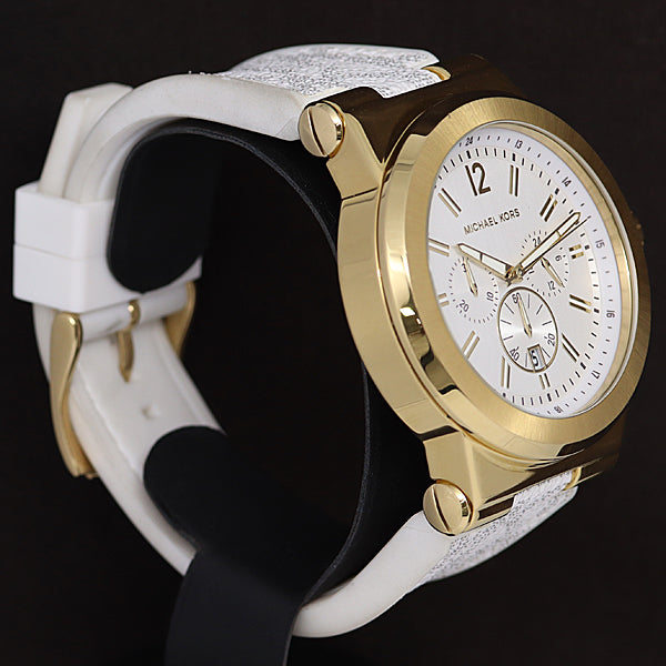 Shop Authentic Michael Kors Dylan Chronograph White Dial White Rubber Strap Watch For Men - MK8937 - Luxxuri