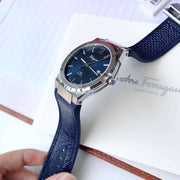  Shop Authentic Salvatore Ferragamo F-80 Classic Blue Dial Blue Leather Strap Watch for Men - SFDT00719 - Luxxuri