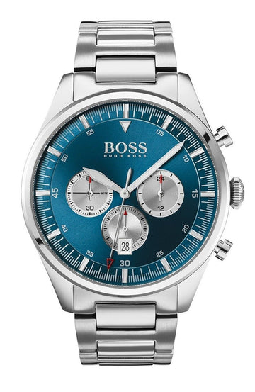  Shop Authentic Hugo Boss Pioneer Blue Dial Silver Steel Strap Watch for Men - 1513713 - Luxxuri