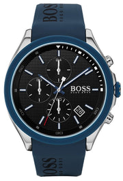  Shop Authentic Hugo Boss Velocity Black Dial Blue Rubber Strap Watch for Men - 1513717 - Luxxuri