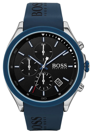  Shop Authentic Hugo Boss Velocity Black Dial Blue Rubber Strap Watch for Men - 1513717 - Luxxuri