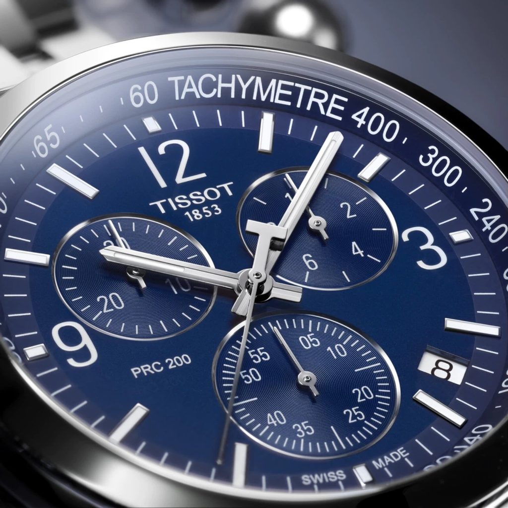  Shop Authentic Tissot PRC 200 Chronograph Quartz Blue Dial Silver Steel Strap Watch For Men - T114.417.11.047.00 - Luxxuri