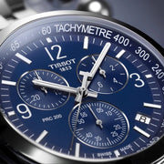  Shop Authentic Tissot PRC 200 Chronograph Quartz Blue Dial Silver Steel Strap Watch For Men - T114.417.11.047.00 - Luxxuri