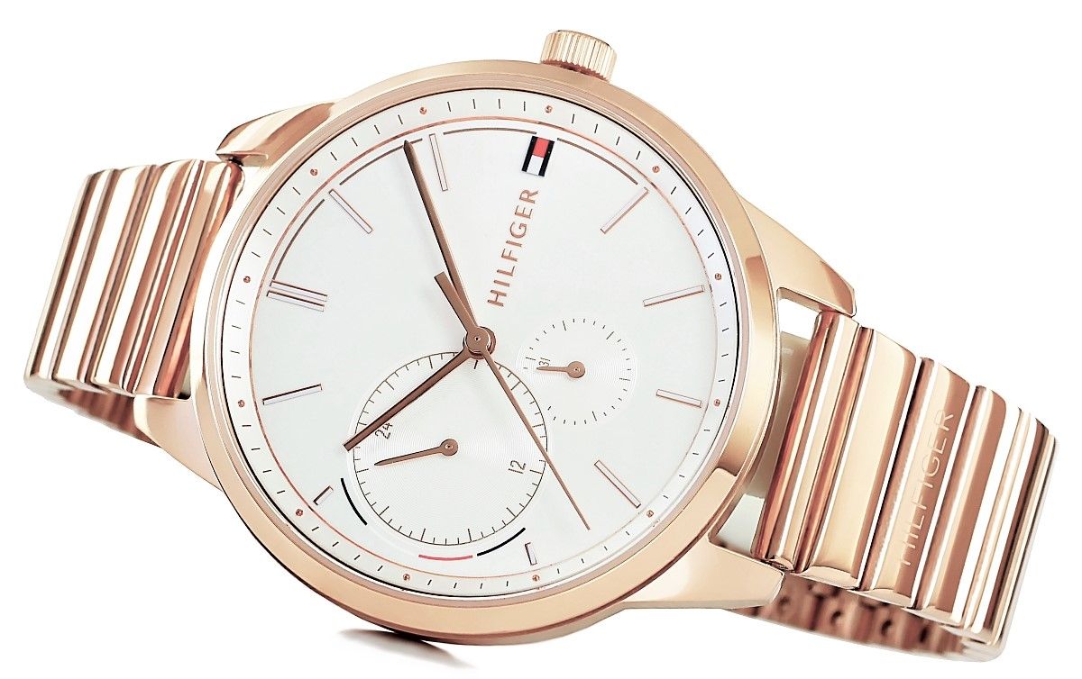  Shop Authentic Tommy Hilfiger Brooke Silver Dial Rose Gold Steel Strap Watch for Women - 1782021 - Luxxuri