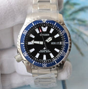  Shop Authentic Citizen Promaster Fugu Limited Edition Diver's 200m Automatic Black Dial Silver Steel Strap Watch For Men - NY0098-84E - Luxxuri