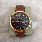  Shop Authentic Fossil Townsman Chronograph Black Dial Brown Leather Strap Watch for Men - FS5338 - Luxxuri