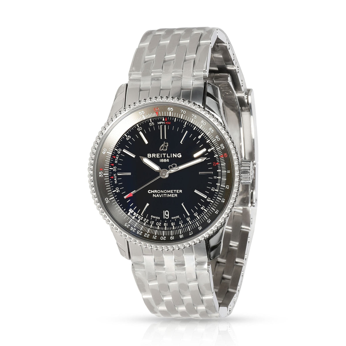  Shop Authentic Breitling Navitimer Automatic 38mm Black Dial Stainless Steel Mens Watch - A17325241B1A1 - Luxxuri