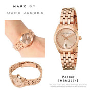  Shop Authentic Marc Jacobs Peeker Rose Gold Dial Rose Gold Steel Strap Watch for Women - MBM3374 - Luxxuri