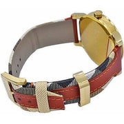  Shop Authentic Burberry The City Gold Dial Orange Leather Strap Watch for Women - BU9016 - Luxxuri