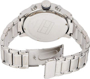  Shop Authentic Tommy Hilfiger Trent Chronograph Blue Dial Silver Steel Strap Watch for Men - 1791053 - Luxxuri