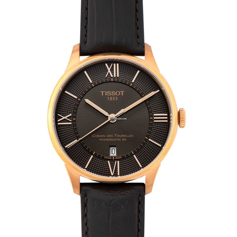  Shop Authentic Tissot Chemin des Tourelles Powermatic 80 Brown Dial Brown Leather Strap Watch for Men - T099.407.36.448.00 - Luxxuri