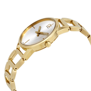  Shop Authentic Calvin Klein Stately Silver Dial Gold Steel Strap Watch for Women - K3G23526 - Luxxuri