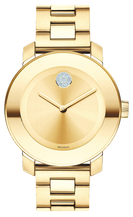  Shop Authentic Movado Bold Gold Dial Yellow Gold Steel Strap Watch for Women - 3600104 - Luxxuri