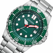  Shop Authentic Citizen Promaster Mechanical Green Dial Silver Steel Strap Watch For Men - NJ0129-87X - Luxxuri