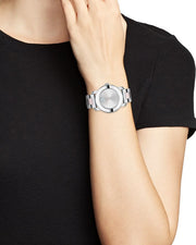  Shop Authentic Movado Bold Ceramic Silver Dial Silver Steel Strap Watch for Women - 3600638 - Luxxuri