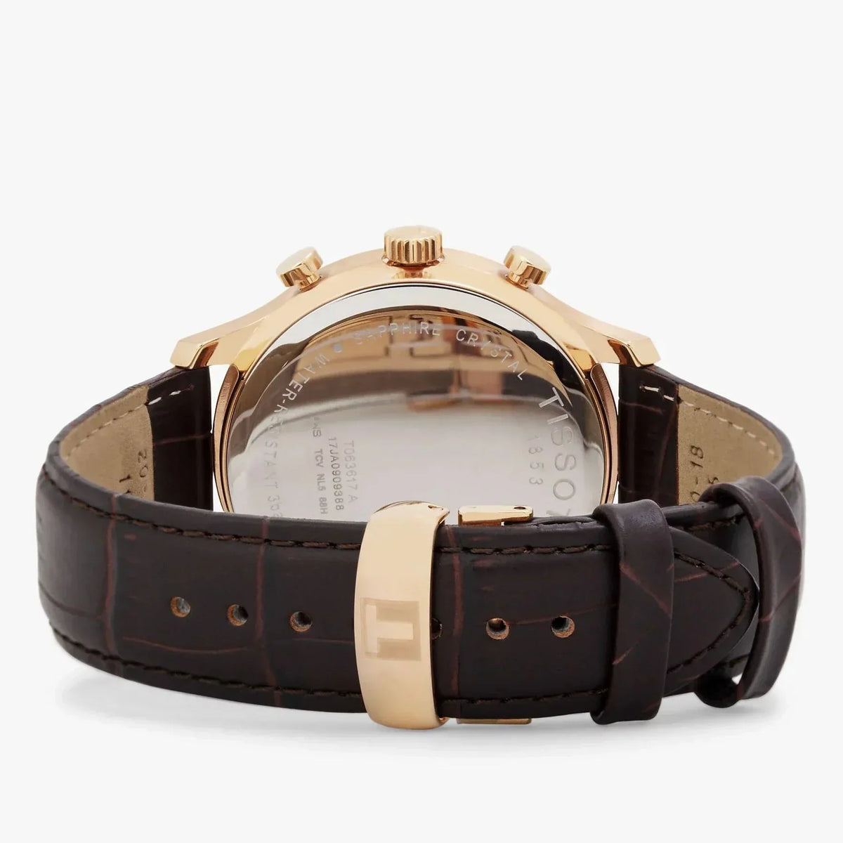  Shop Authentic Tissot T Classic Tradition Chronograph White Dial Brown Leather Strap Watch For Men - T063.617.36.037.00 - Luxxuri