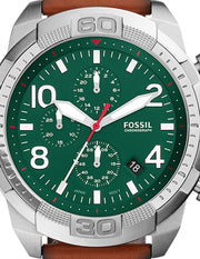  Shop Authentic Fossil Bronson Chronograph Green Dial Brown Leather Strap Watch for Men - FS5738 - Luxxuri