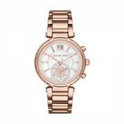  Shop Authentic Michael Kors Sawyer Mother of Pearl White Dial Rose Gold Steel Strap Watch for Women - MK6282 - Luxxuri