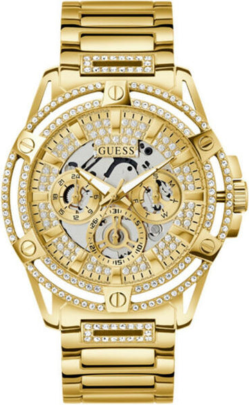  Shop Authentic Guess Queen Quartz Gold Dial Gold Steel Strap Watch For Men - GW0497G2 - Luxxuri
