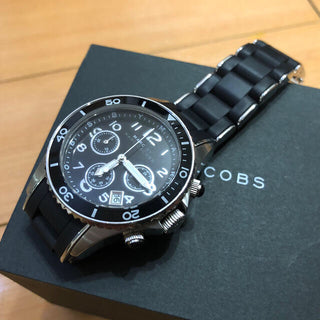 Shop Authentic Marc Jacobs Rock Chronograph Black Dial Black Silicone Strap Watch for Women - MBM2551 - Luxxuri