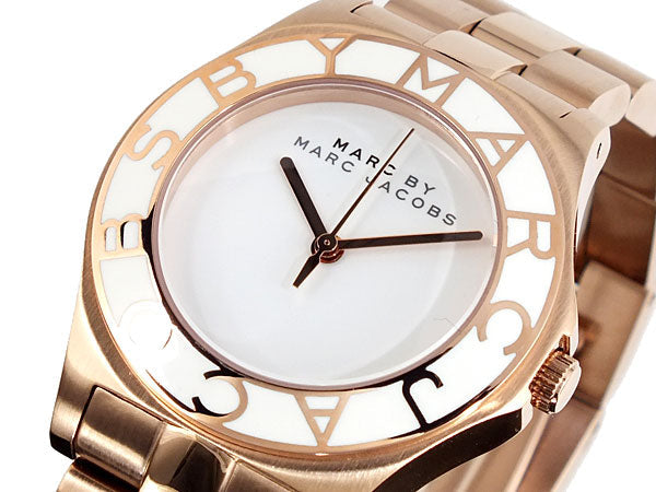  Shop Authentic Marc Jacobs Blade White Dial Gold Steel Strap Watch for Women - MBM3075 - Luxxuri